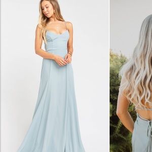 Show Me Your MuMu strappy dress in light blue size Medium, worn once